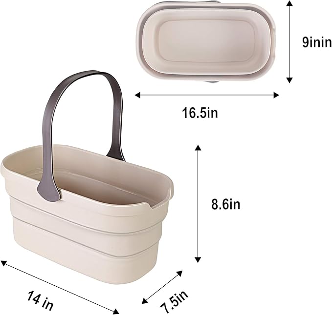 Eyliden Twist Mop and Collapsible Bucket Combo, Easy Wringing Mop with 2 Reusable Heads, Portable Handy Bucket for Cleaning, Camping, Tailgating and More