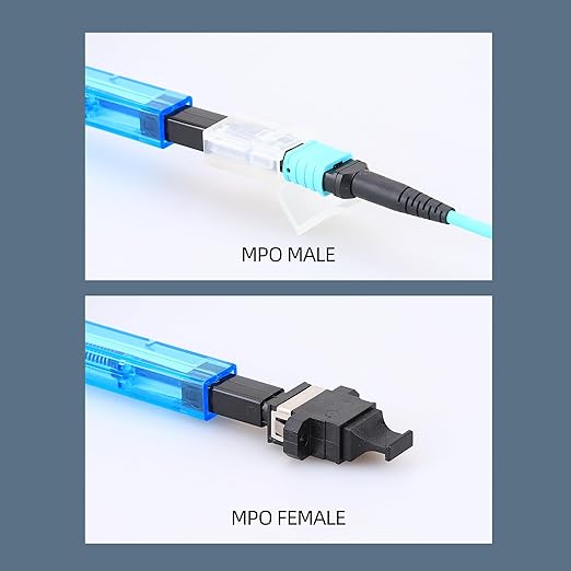 MPO Fiber Optic Cleaner, Precision Connector Cleaning Tool for Data Centers and Telecommunications