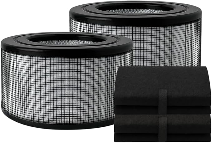 Nispira 20500 High Efficiency True HEPA Filter Replacement Carbon Pre Filter for Honeywell Air Purifier 10500 (EV-10) 17000 17000-S 17005 2 Sets