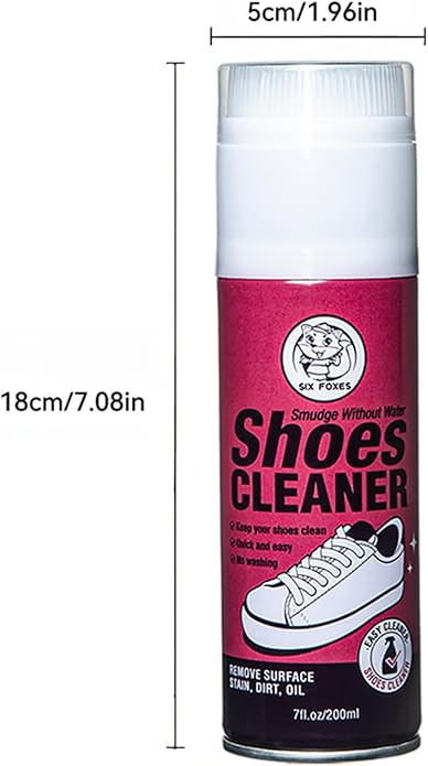 Shoes Cleaner Foam Spray with Built-in Brush – No-Water Sneaker Cleaning Kit for Students – Portable White Shoe Cleaner for School, Dorm & Travel, 7oz× 2pack, More Than Just for Cleaning Shoes