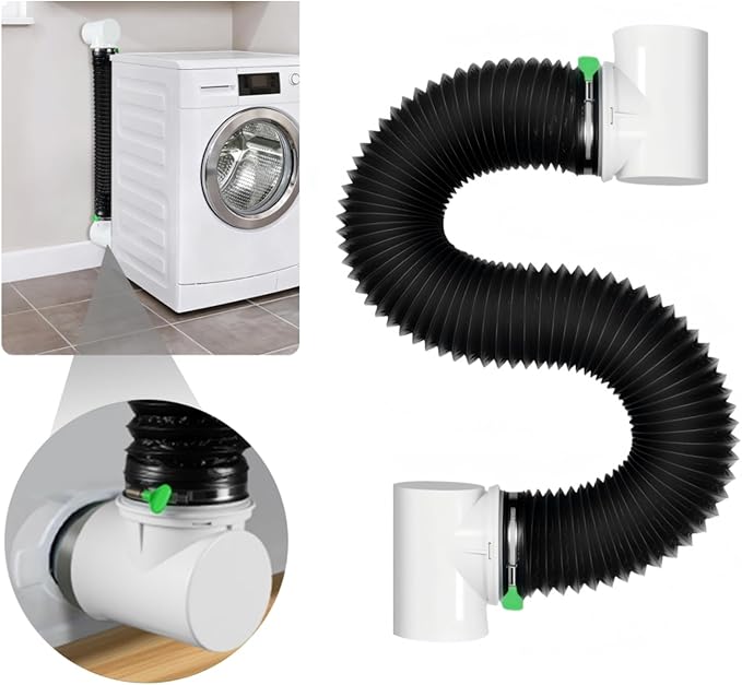 Dryer Vent Hose for Tight Space, 4 Inch 6-Layer Aluminum Flexible Dryer Vent Hose with 90 Degree Dryer Vent Elbow Dryer Hose Vent Kit Dryer Vent Connector Kit Indoor Outdoor