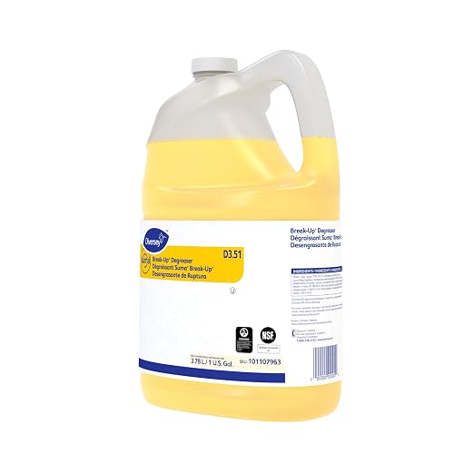 Diversey 101107963 SUMA Break-Up Degreaser D3.51, Heavy Duty Commercial Kitchen Liquid Cleaner NSF Certified for Restaurant Surfaces, Concentrate, 1-Gallon