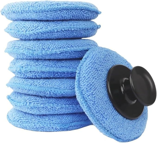 Microfiber Applicator Set for Cars 7PCS with Handle for Scratch Waxing and Polishing