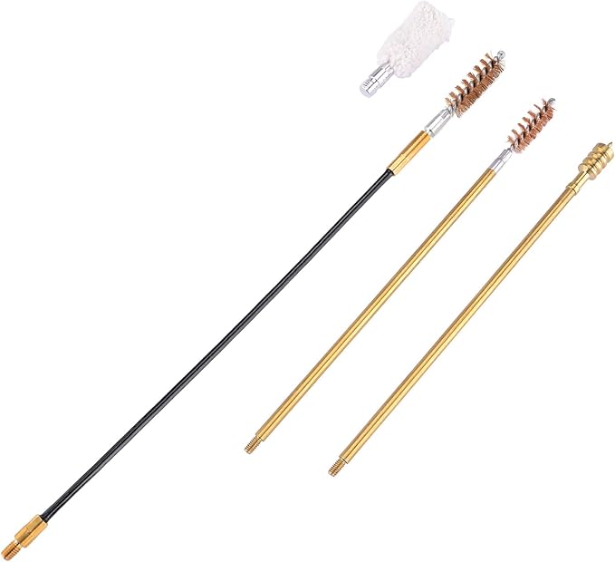 Raiseek Gun Cleaning Kit Rifle Handgun Shotgun Cleaning Kit in Zippered Portable Pouch for .22 .243 .280 .30 .357 .40 .45 Cal 12GA 20GA