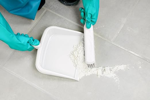 SPARTA Handheld Dustpan with Handle, Cleaning Essentials for Home and Commercial Use, 10", White