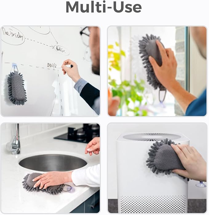 LOUKIN | Shag Dry Erase Eraser 4 Pack & Whiteboard Cleaner 2 Pack(3.4 fl oz) & Magnetic Dry Erase Eraser (Gray) 2 Pack & Non-Toxic Whiteboard Cleaner (3.4 fl oz) 2 Pack