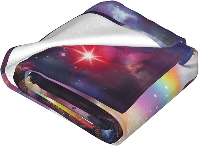 Funny Cat Dinosaur Blanket Galaxy Space Rainbow Decor Throw Blanket Cozy Plush Flannel Fleece Warm Soft Lightweight Fuzzy Blanket Funny Gifts for Boys Girls Teens Women for Bed Sofa Couch 40"X50"