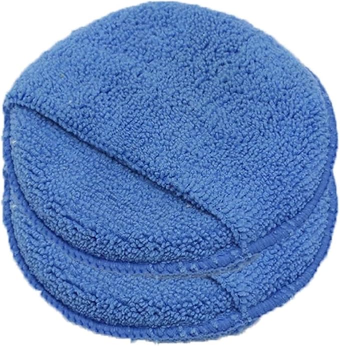2/5/10Pcs 5-inches Microfiber Wax Applicator Pad Ultra Soft Car Polishing Sponge with Finger Pocket Auto Care Polish Foam Sponge(Blue 2Pcs)