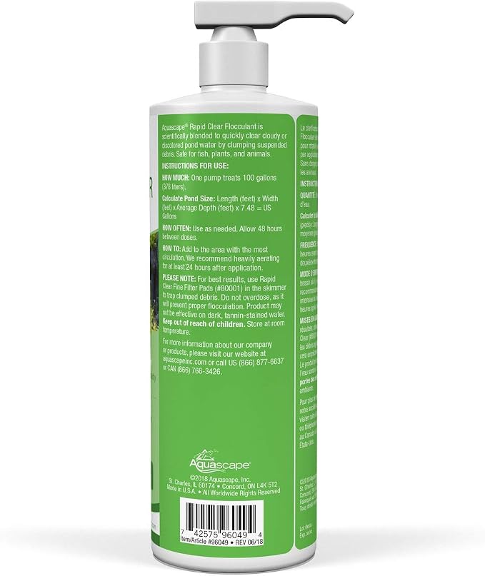 Aquascape Rapid Clear Flocculant (16 Oz / 473 ml)