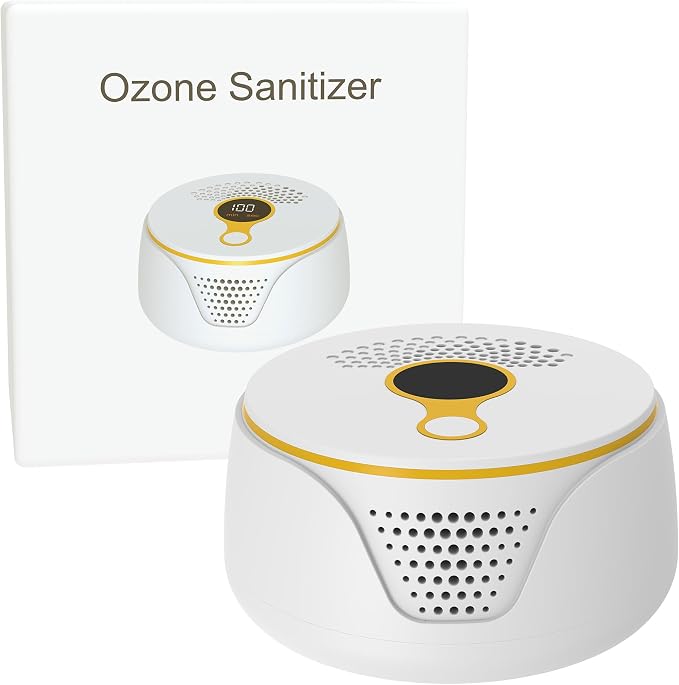 Cat Litter Odor Deodorizer, Cordless Rechargeable Ozone Air Purifier for Dog Poof and Kitty Litter Box, Pet Odor Eliminator with 3 Mode for Home, Kennel, Smoke, Car