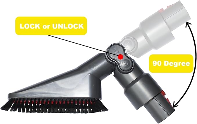 Replacement Vacuum Attachments for Dyson V7 V8 V10 V11 V15 Perfect for Dryer Vent, Car Detailing and Corners Cleaning - Household Cleaning Kit