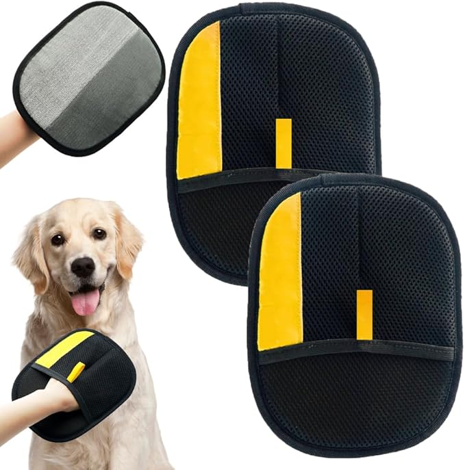 Electrostatic Pet Hair Removal Glove, Hair Cleaning Gloves for Pets Grooming, Dog Hairs Remover Gloves for Bed Clothes