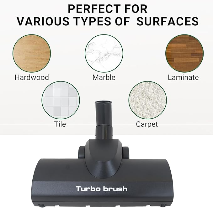 EZ SPARES Brush Head Replacement for Universal Vacuum,Turbo Floor Brush Head 1 1/4" 32mm,Longer Wiper Hardwood Flooring Big Wheel Cleaner Brush