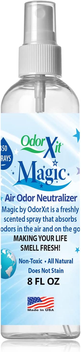 OdorXit Odor Eliminator Concentrate (4oz) + Magic Air Odor Neutralizer Spray (8oz) – Natural & Safe Odor Removal for Pets, Home & On-the-Go