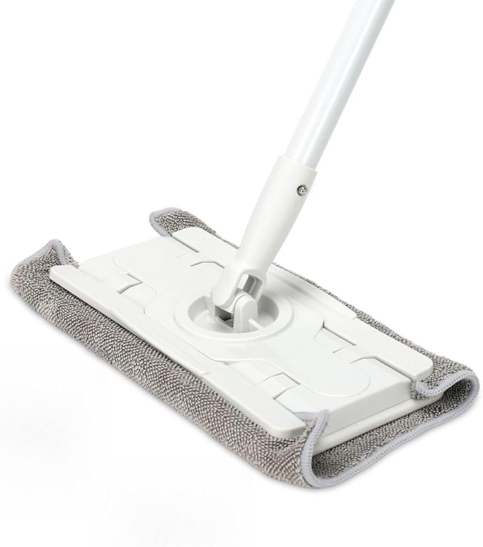 Baseboard Cleaner Tool with Handle,Wall Cleaner mop with Squeegee, Baseboard Cleaning Tool with 86" inch Extension Pole, Replacement Pads for Baseboards Cleaning, Ceiling, Wall, Floor (1)