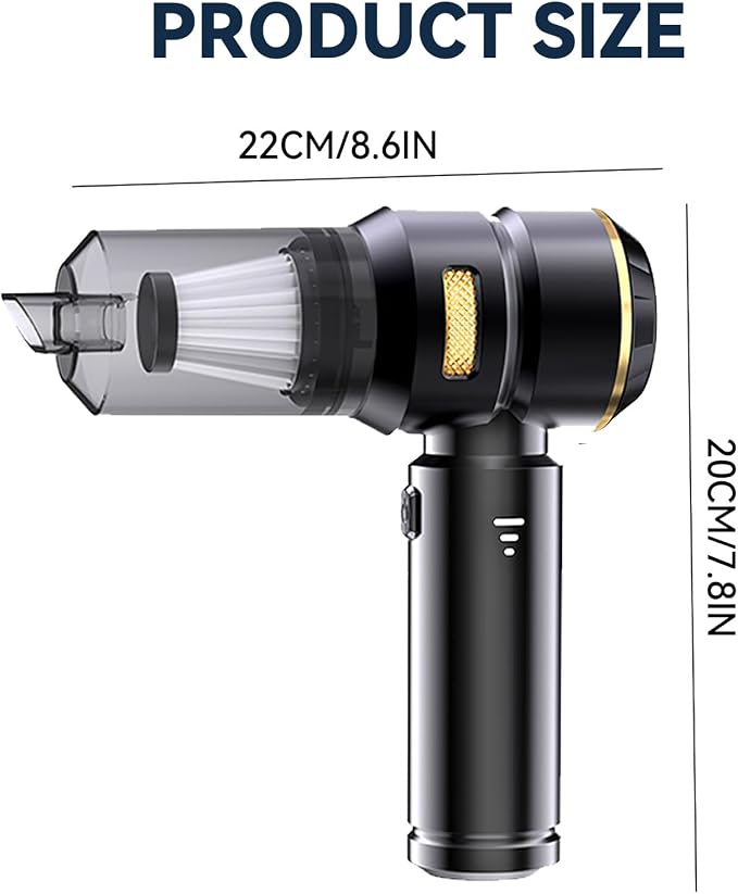 Car Vacuum/Air Duster Cordless - 22000Pa Super Power 4-in-1 Handheld Vacuum, Mini Portable Car Vacuum& Air Duster & Air Blower & Pump with 10 Cleaning Nozzle Tools for Car, Home, Office, Pet Hair
