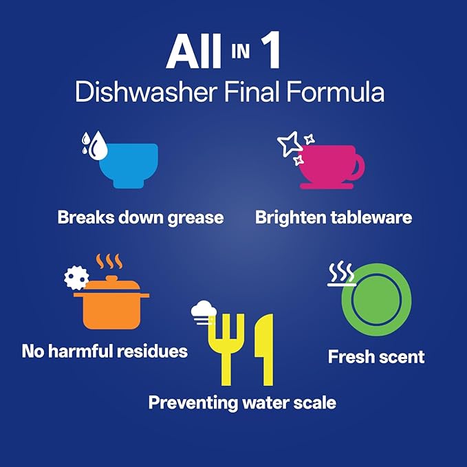 ECO Dishwasher Pods 15 Count, with Glycerin & Enzymes (Protease, Amylase),Dishwasher Detergent Liquid dish pod for Powerful Cleaning, No Pre-Rinse, Fights 24-Hour Dried On Food, Plant-Based (15PODS)