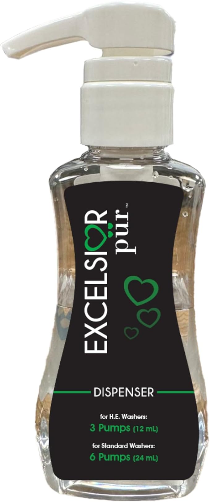 Excelsior Pür 7.5x Ultra Concentrated Liquid Laundry Detergent, 2.4 L / 200 Loads, All-in-One Formula with Odor Suppressant, Includes 120 mL Stain Remover + Eco Dispenser