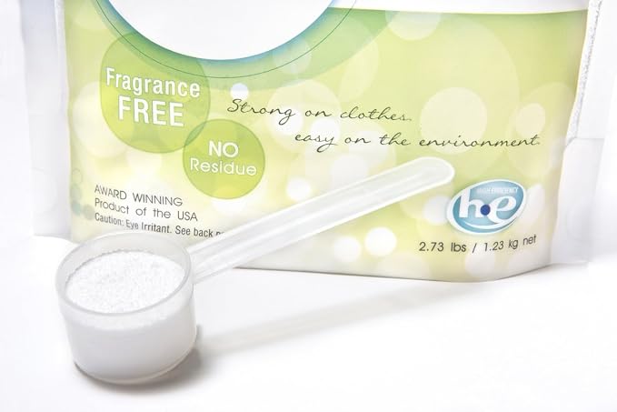 108 Standard Wash Fragrance Free, Eco Clean Laundry Detergent Powder, 2.73 Lbs