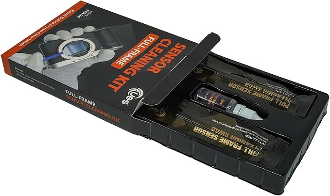 UES FFR24 Full Frame Camera Sensor Cleaning Kit: 14 x 24mm Sensor Cleaning Swabs and 15ml Sensor Cleaner Liquid Solution for Sony Nikon Canon Full-Frame DSLR & Mirrorless CMOS CCD
