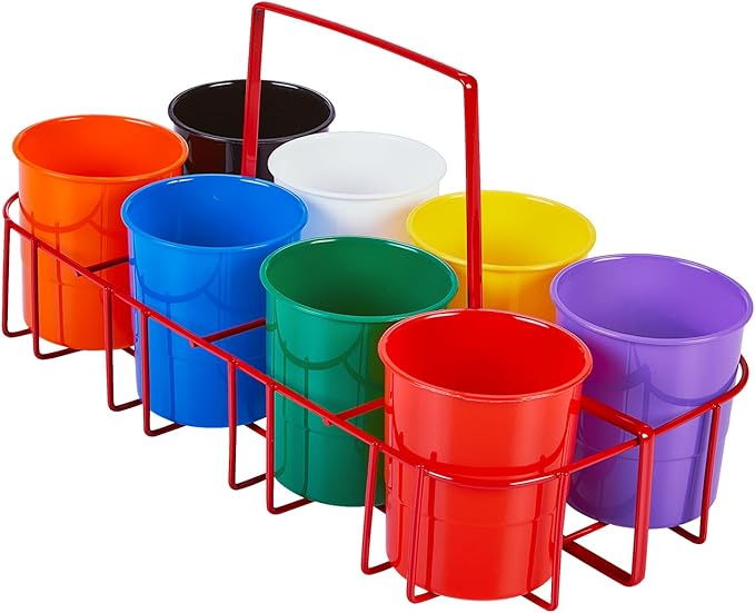 Colorations Marker Caddy & Stand, Art Supplies, Wire Marker Organizer, Portable Organzier, Holds Crayons, Pencils, Paint Brushes, Collage Items, Scrapbook Supplies, Art Caddy