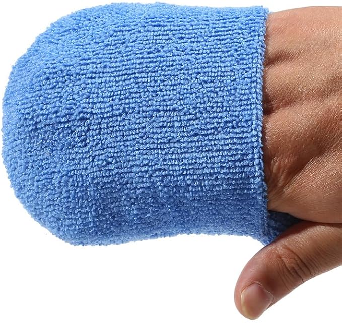 2/4/6Pcs Soft Microfiber Car Wax Applicator Mitts Polishing Sponge Wax Foam Car Wax Applicator Pad Car Detailing Cleaning Tools(6Pcs Blue)