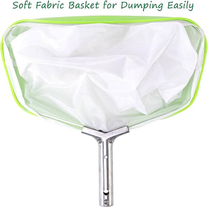 Ultra Fine Mesh Pool Skimmer Net for Cleaning Pollen Scum, Reinforced Leaf Rake with Aluminum Frame