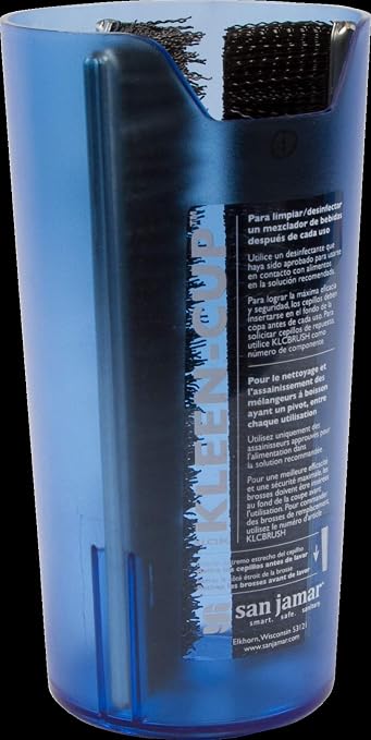San Jamar KLC28C Kleen Spindle Mixer Sanitizing Cup, 4" Diameter x 7-3/4" Height