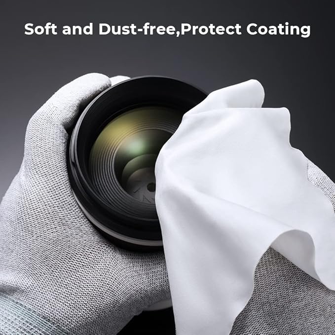 K&F Concept Lens Cleaning Cloth（15cm x 18 cm）, Microfiber Cleaning Cloth for Cleaning Camera Lenses, Glasses, Screens, Cameras, Eyeglasses, LCD TV Screens, Tablets Washable