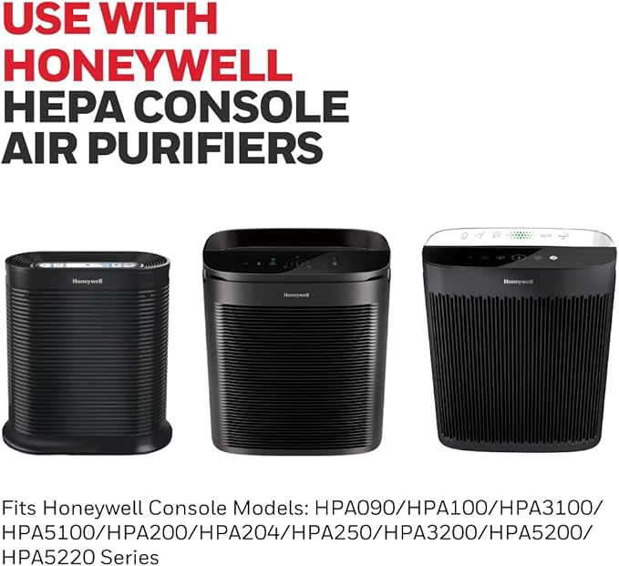 Honeywell HEPA Air Purifier Filter Value Kit – Includes 2 R HEPA Filters and 1 A Pre-Filter Roll with Cutting Template (Pack of 2)