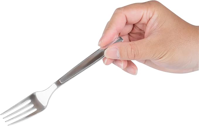Restaurantware Moderna 7.3 Inch Disposable Forks 250 Recyclable Plastic Cutlery - Crack-Resistant For All Types Of Meals Silver Plastic Party Forks