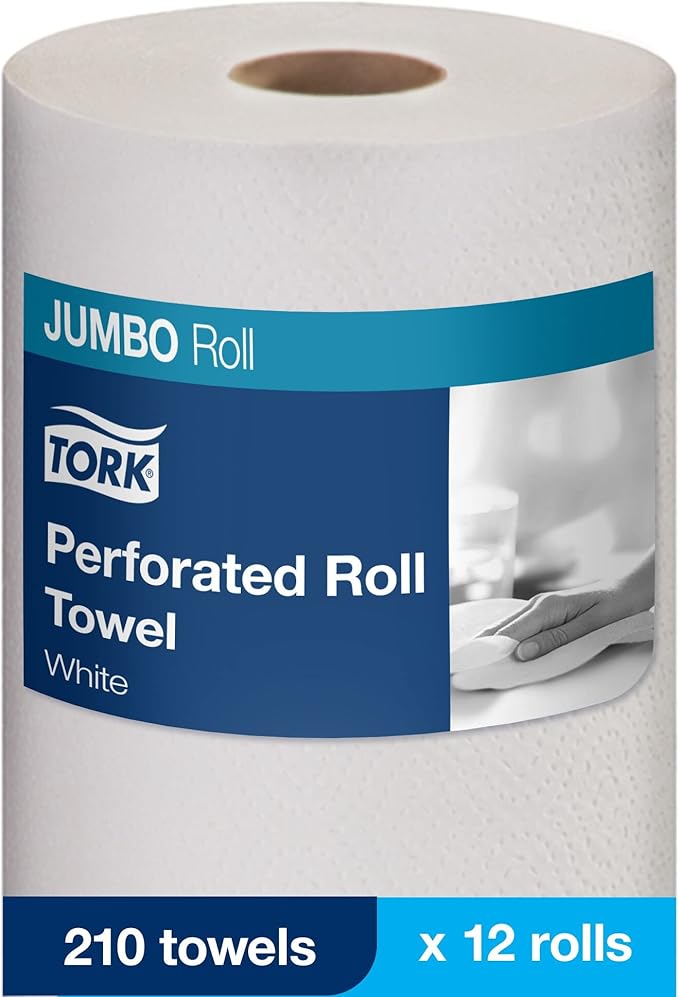 Universal Perforated Towel Roll, Two-Ply, 11 x 9, White, 210/Roll