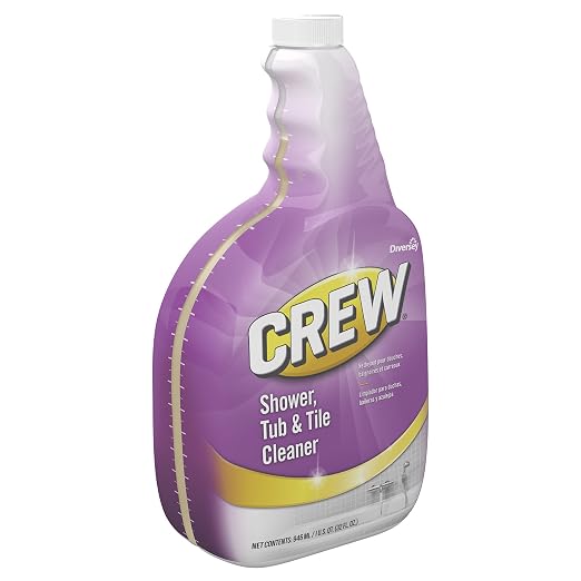 Diversey CREW CBD540281 Shower, Tub and Tile Cleaner, Removes Soap Scum & Hard Water Deposits, Fresh Scent, Ready-to-Use, 32-Ounce (Pack of 2)