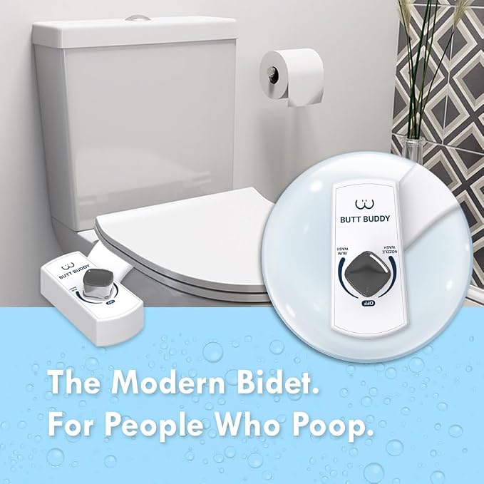 Bidet Toilet Attachment – A Non-Electric Self Cleaning Fresh Water Sprayer with Adjustable Water Pressure Nozzle & Easy Home Installation (Self Nozzle Cleaning | Gentle Wash)