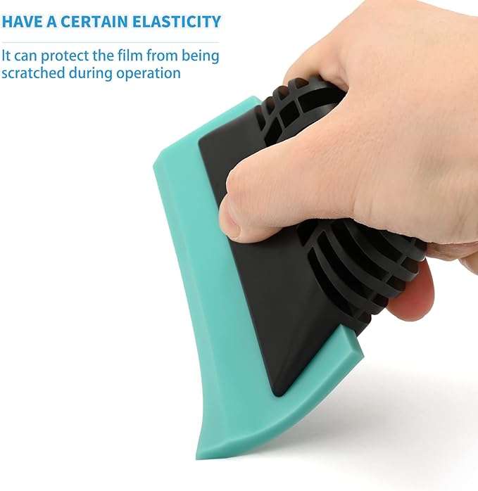 EHDIS 2PCS Double Edge Blade Small Rubber Squeegee 5-inch Handy Window Shower Squeegee Auto Water Blade for Car Windshield, Window