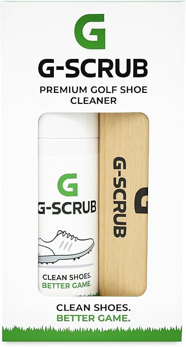 G-SCRUB Shoe Cleaner Kit – Premium Golf Foaming Solution & Brush – Removes Dirt & Grass Stains – Safe on Leather, Mesh & Synthetic – Made in USA