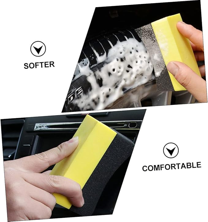 50pcs Tire Shine Applicator Pads Reusable Car Wax Polishing Sponges for Tire Dressing and Detailing for Off-Road and Comfortable Grip and High Absorption