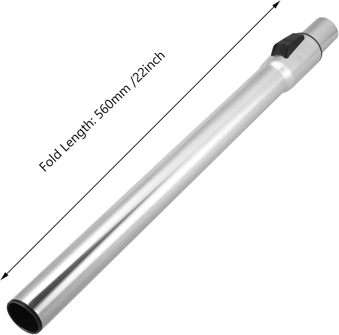 1.25 Inch (32mm) Telescopic Vacuum Extension Wand – Stainless Steel Metal Tube – Compatible with 1-1/4" Vacuum Accessories, Fits Select Shop Vac & Other Standard Vacuums