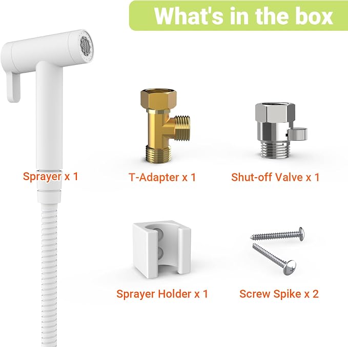 RV Bidet Sprayer for Toilet - Ceramic Cartridge, All Metal Durable, Dual Mode Handheld Bidet with 59" Hose, Shut-Off Valve & RV Fittings, for RVs, Fifth Wheels, Trailers & Campers