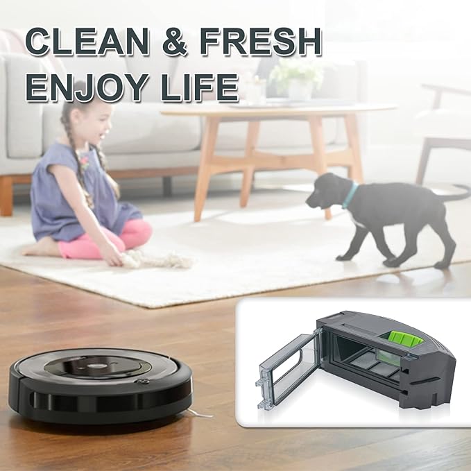 Dust bin Box Replacement for iRobot Roomba i3 i3+ i4 i4+ i6 i6+ i7 i7+ i8 i8+ E5 E6 E7 J7 Vacuum Cleaners Dust Bin Collector Parts with Automatic Dirt Disposal