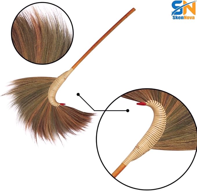 Natural Grass Broom 100% Handmade (Contemporary)