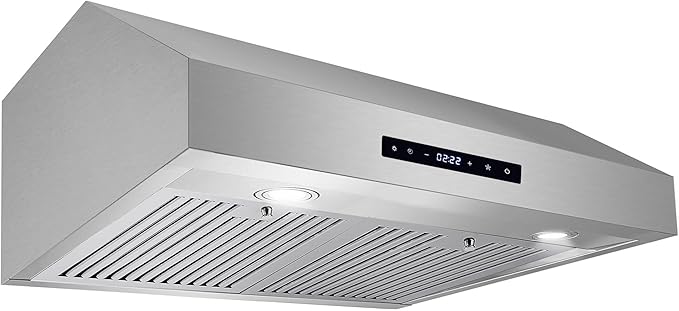 COSMO UMC30 30 in. Haven Collection 380 CFM Ducted Under Cabinet Range Hood, LED Lights, Touch Controls, Stainless Steel