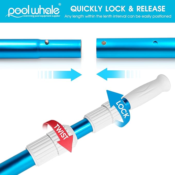 POOLWHALE Pool net with 15ft Pole