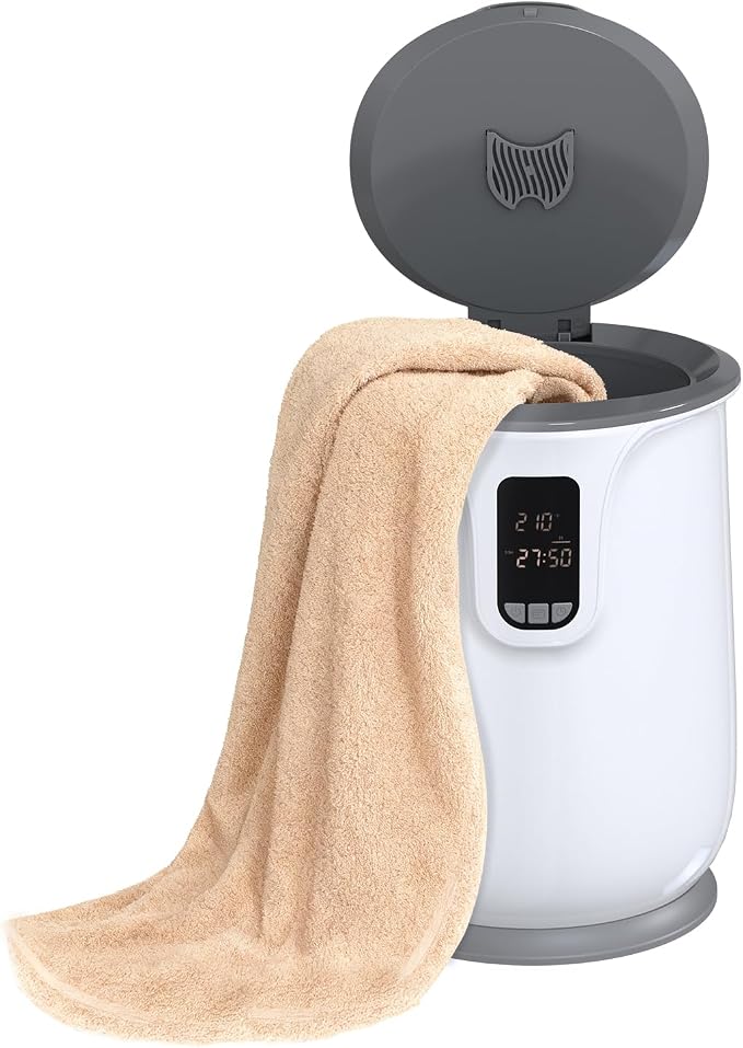 Towel Warmer Bucket, 20L Hot Towel Warmers for Bathroom With Adjustable Timer & Temperature, Hot Towel Warmer with Fragrance Disc, LCD Display, Auto Shut Off