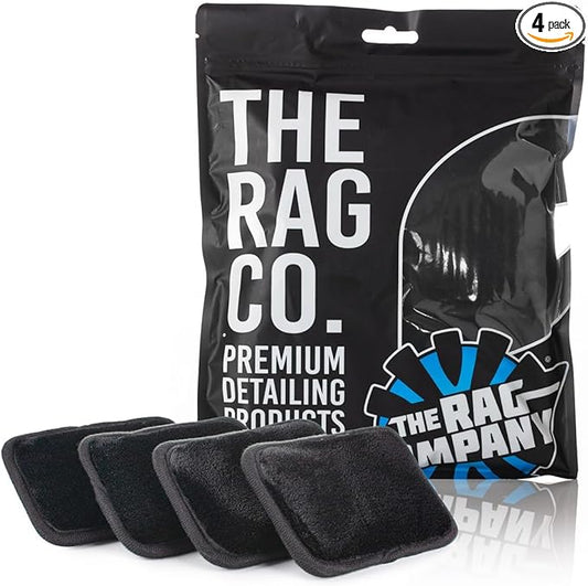 The Rag Company - Interior Scrubber - Soft Microfiber Pad Safe for All Automotive Interior Surfaces; Deep Cleaning with Scratchless and Streak-Free Finish - 4 Pk