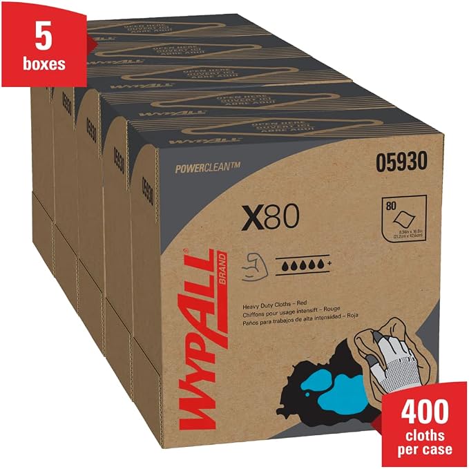 WypAll X80 Towels Model Code: AE - Price is for 1 Case, 5BOX/CASE (part# 05930)