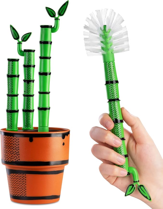 Every Day Objects Bambooya! – Bottle Brush Cleaning Set (3-Pack) | Bamboo-Handled Brushes for Bottles, Mugs & Glassware