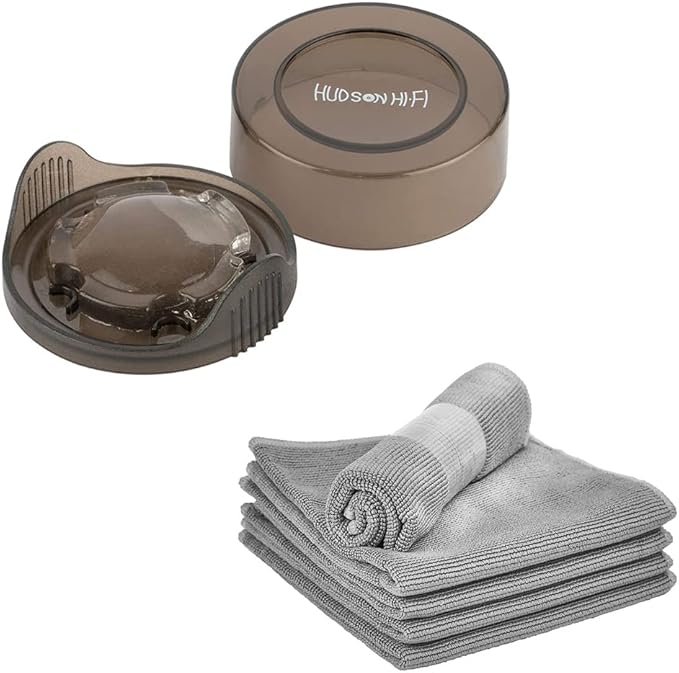 Hudson Hi-Fi Turntable Stylus Cleaner Vinyl Cleaning Gel Bubble with Microfiber Record Cleaning Cloth 5 Pack