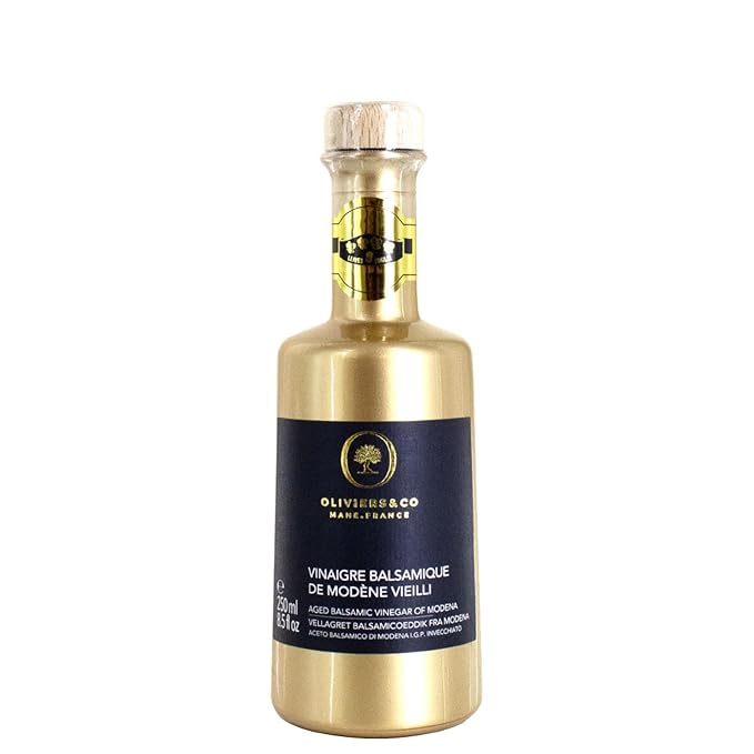 Oliviers & Co Gold Balsamic Vinegar of Modena | Aged 3 Years | for Salad Dressing, Marinades and Glazes | 8.5 Fl Oz