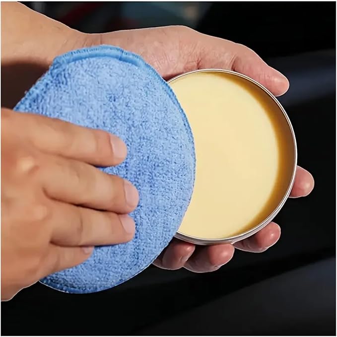Compatible for 10/20pcs Car Detailing Applicator Pads Care Waxing Polish Sponge Soft Microfiber Round Pocket(Blue 10pcs)